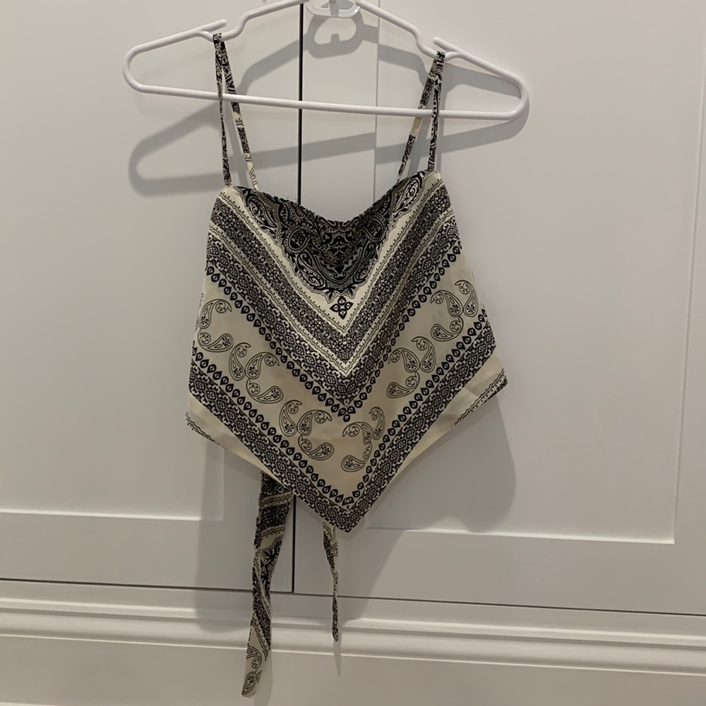 Black & White Bandana Top